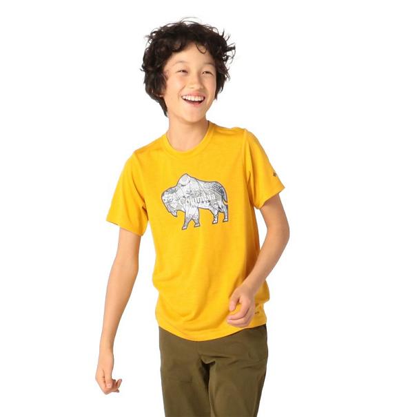 Columbia Ranco Lake T-Shirt Yellow For Boys NZ85643 New Zealand